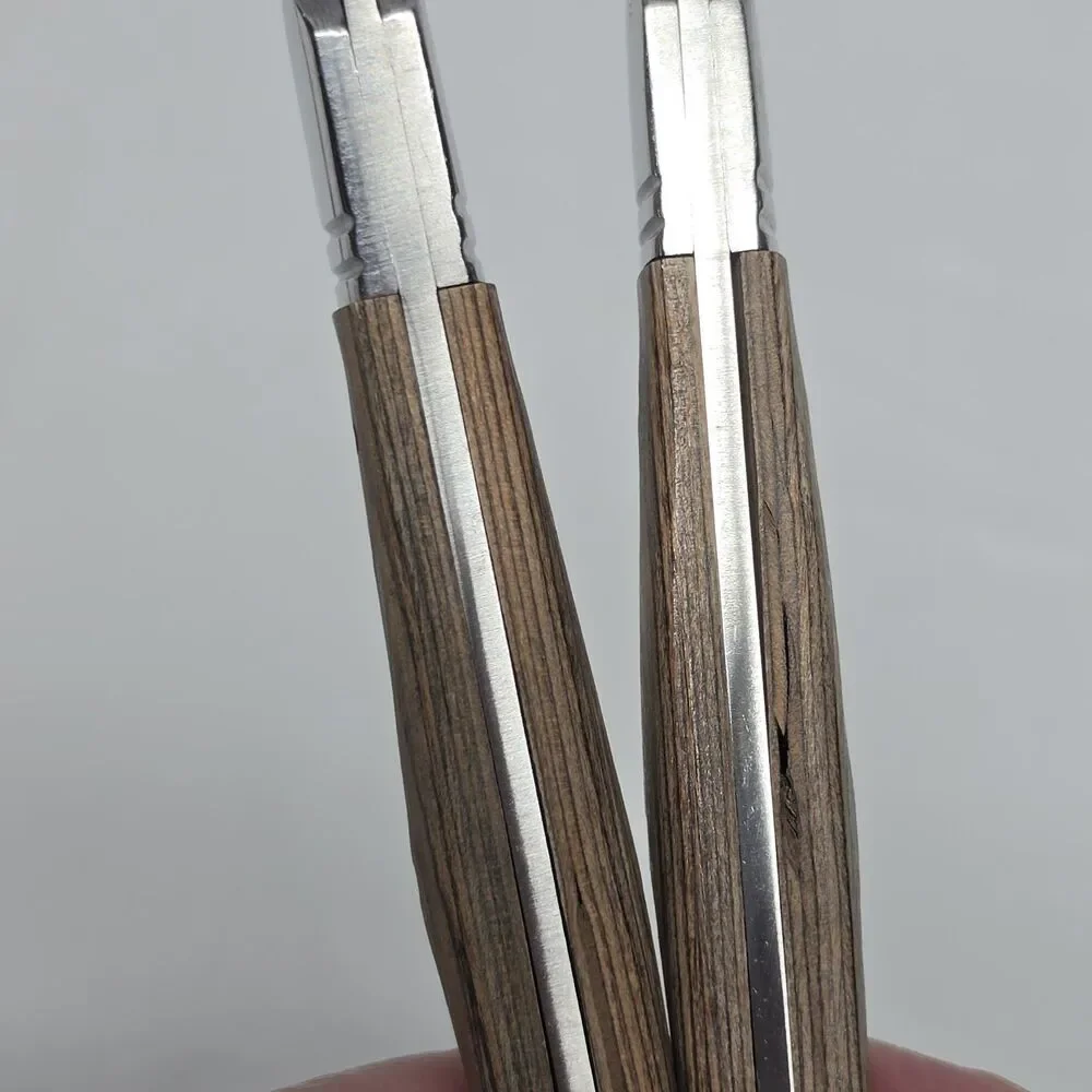 Trudeau Maison Laguiole Wood Handle Steak Kitchen Knives Set Of 2